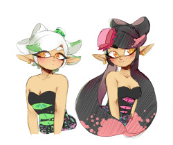 squidish:  doodads I did at the stream yesterday   <3
