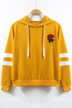 forgetitgirl: Kawaii sweatshirts and hoodies  Rose Embroidered
