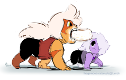 thegembeaststemple:  The shy ones are off to share a snack!Inspired