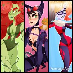 My favorite Comic Characters ever!! All three GOTHAM SIRENS prints