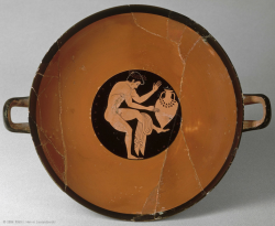 via-appia:  Attic type B bilingual vessel, komos scene - komast