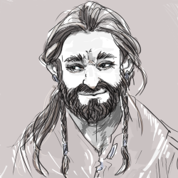 syntheticcathedral:  Thorin + the anime ponytail 