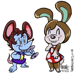 torpedoesarts:  Some more doodles. Moose and Carmen were bff’s