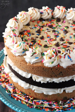 foodffs:  Ultimate Chocolate Chip Cookie Layer CakeReally nice
