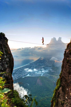 lifestyleoftheunemployed:  Tightrope Samba over Rio De Janeiro