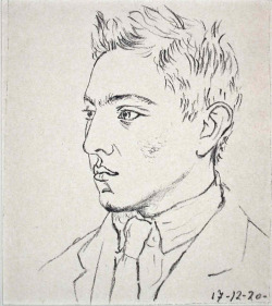Raymond Radiguet (1920, collotype) by   Pablo Picasso