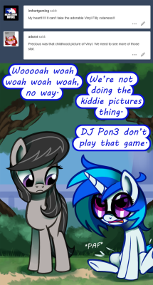 ask-canterlot-musicians: Aww, someone’s a pouty pony.  Thank