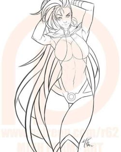 ryu62:  Quick Starfire sketch  Check out this and more at www.patreon.com/r62