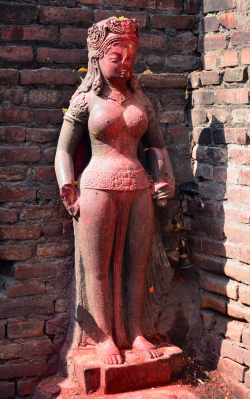 arjuna-vallabha:Parvati or Yamuna DEvi (she is on a turtle) Nepal