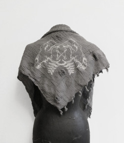 sovrinapparel:  Wolf Skull destroyed scarf in stone just added