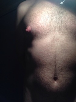 theslaveproject:  Mistress took this after I had nipple pumps