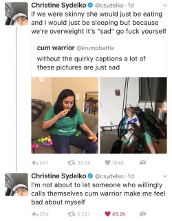 bree-3po:  asavelveteen: Well said. Christine is the fuckin Queen.