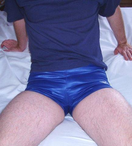 89.Â  No faces this time, just some shiny short shorts.