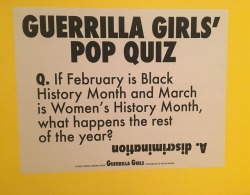 #guerrillagirls #racism #sexism