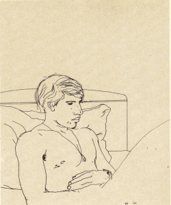  David Hockney:  Peter Reading  (1960s)  