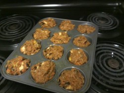 So, brunch. Morning glory muffins. With carrots, apples, and