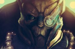 mass-effect:  Digital Painting/illustration of Garrus Vakarian