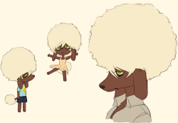 I did up a random poodle anthro design doodles yesterday and