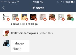 textsfromzootopians:  1. no it ain’t Flash 2. just like with