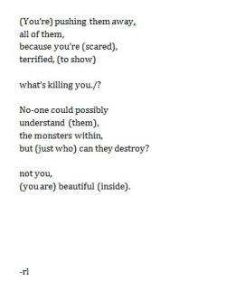 pretty-scars:  read the whole thing, then the words not in brackets,