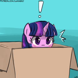 luminekoarts: Caught in a Box   Drawn during the Metal Gear block