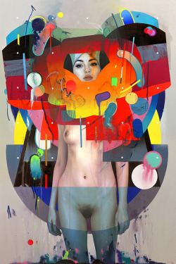 erikjonesart-blog:Erik Jones / “The Dipped Muse” / 24x36"Colored