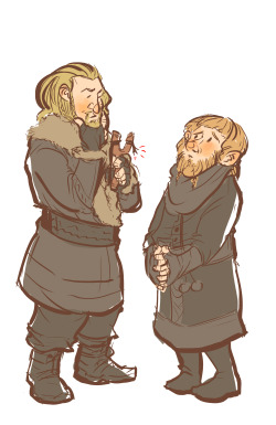 geniusbee:  Chesh wanted me to draw Fili fixing Ori’s slingshot