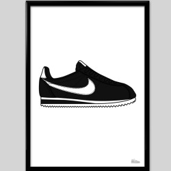 alsneakers:  Nike Cortez black and whiteAvailable to purchase