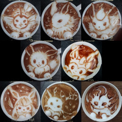 simplypokemon:   Delicious Eeveelutions  whoa. that eevee is