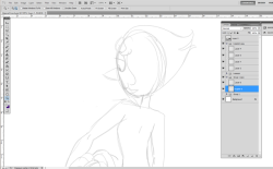 Illustration in the works.It’s hard to draw Pearl’s butt.