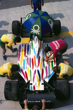 f1pictures:  Gerhard Berger  Benetton - BMW 1986