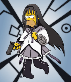 kenneththinks:  Homura Simpson by GlamourKat  enough tumblr for