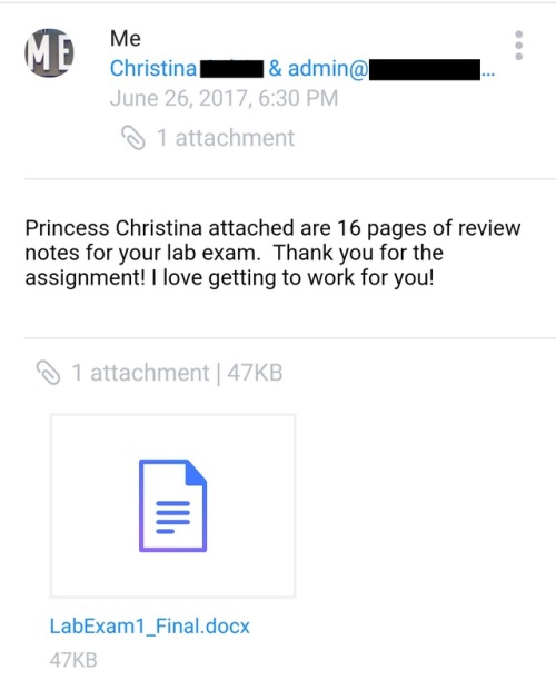 For those that think this is all fake if I was going to go thru all the trouble to create a bunch of fake emails and texts don’t you think I would come up with more exciting stories than this?  For this assignment I had to look up about 75-100 microbiolog