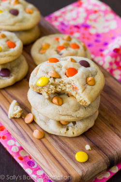 gastrogirl:  soft-baked reese’s pieces butterscotch cookies.