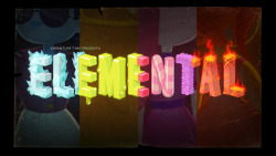 Elemental - title carddesigned & painted by Joy Angpremieres