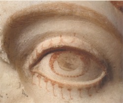 avgustaoktavia:    The eye of a marble statue from Herculaneum,