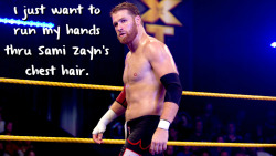 wrestlingssexconfessions:  I just want to run my hands thru Sami