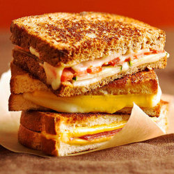 bhgfood:  Grilled Cheese Sandwiches: Our melty Dijon and cheddar