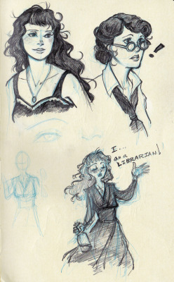 and now for something completely different! Doodles of Evie from