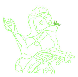 I finished the line art for the Sombra drawing (idk if I want