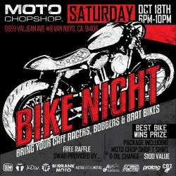 Get your bike ready to ride and come hang out for Bike Night