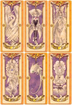 the-darkest-of-lights:  The Clow Cards, from card capter Sakura.