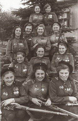 historicaltimes:  Female Snipers of the 3rd Shock Army, 1st Belorussian