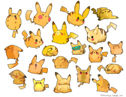 maikonkon:  Drew a whole bunch of fat pikachus today. 