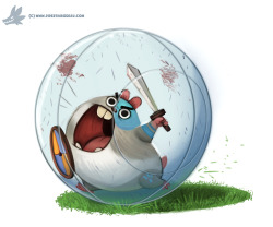 cryptid-creations:  Daily Paint #1108. Battle Hamster by Cryptid-Creations