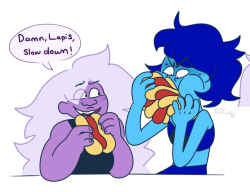 goopy-amethyst: kenz-quartz: Amethyst regrets introducing Lapis