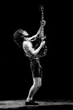 kristallmond:  Angus Young with AC/DC by Peter Hankfield. “Shoot