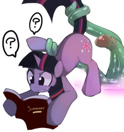 ponycuddles:  freedomthai:  She just study about summon spell.