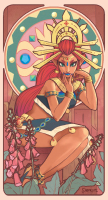 sabtastique: Finished my Art Nouveau-styled Chief Riju just in