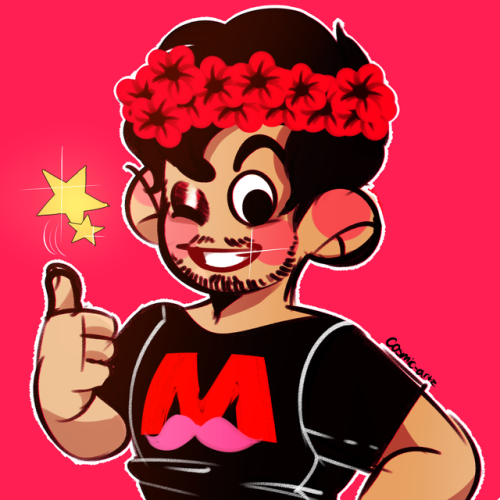 cosmic-artz:  YOI thought of showing y’all some big improvement on my art from two years ago of a little picture that was requested of me to draw @markiplier in a flower crown!   Oh wow that’s really cool! I like the style that you’re honing